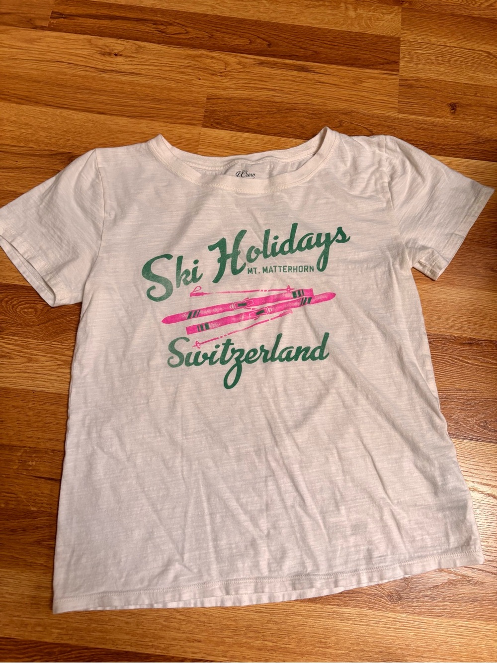 J.Crew Vintage Style Ski Holidays Mt. Matterhorn Collector Tee Women’s Small